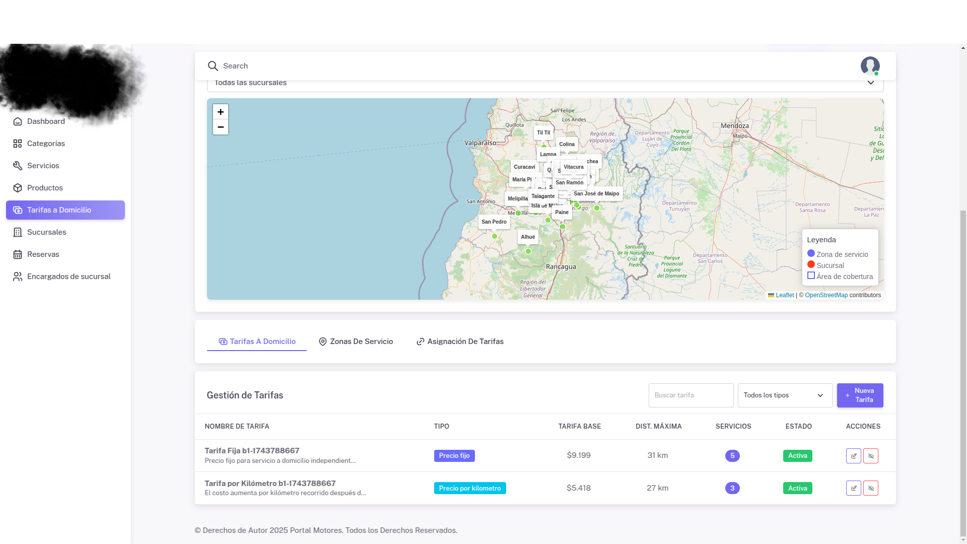 Dashboard - configuración